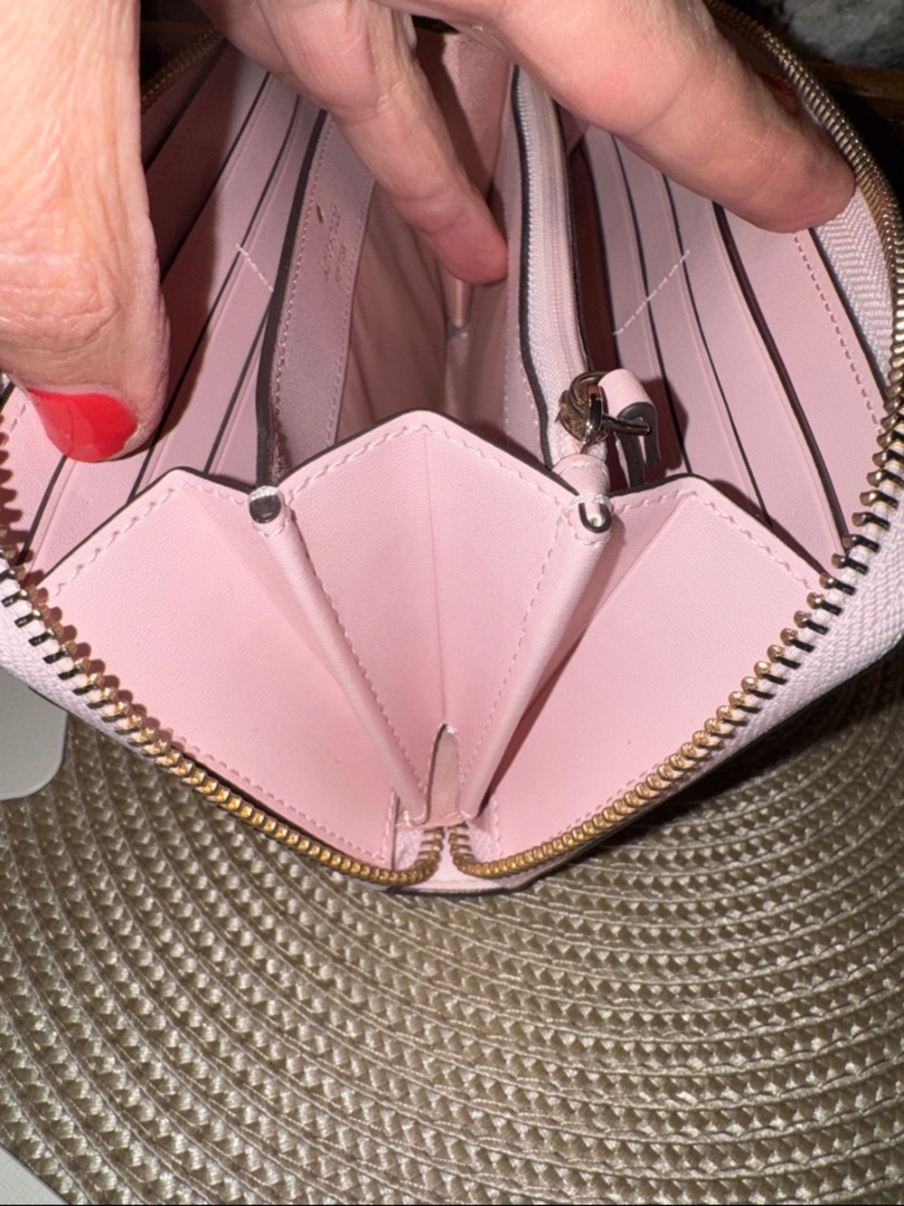 kate spade Pink Floral Zip Around Continental Wallet - Picture 9 of 11